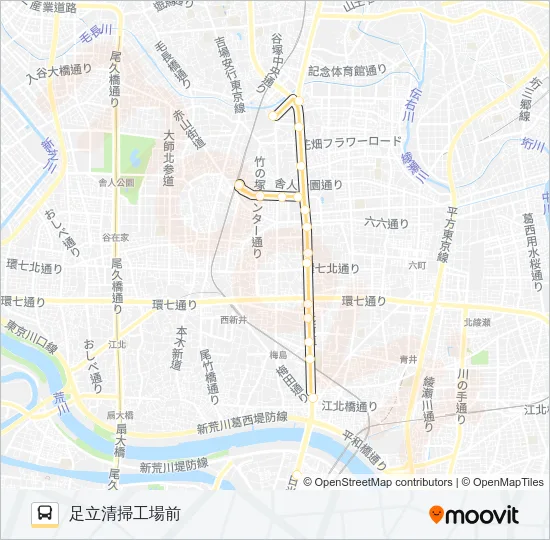 北４７ Bus Line Map