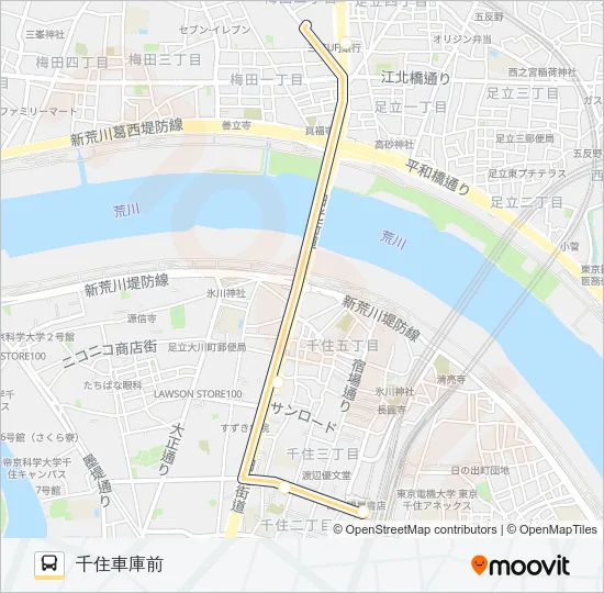 北４７ Bus Line Map