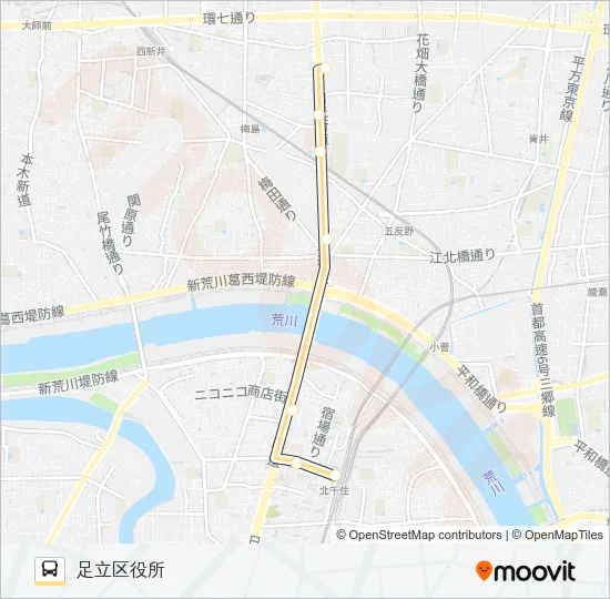北４７ Bus Line Map