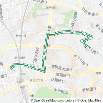 宿７４ Bus Line Map