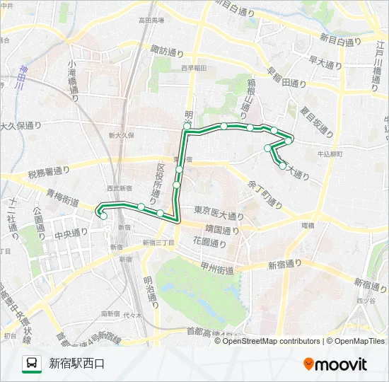 宿７４ Bus Line Map