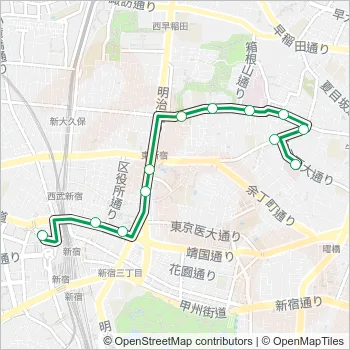 宿７４ Bus Line Map