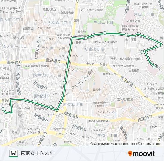 宿７４ Bus Line Map