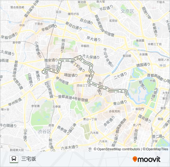 宿７５ Bus Line Map