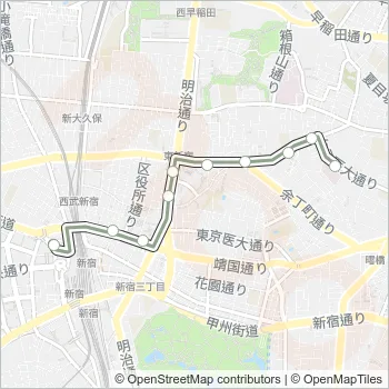 宿７５ Bus Line Map