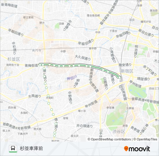 宿９１ bus Line Map