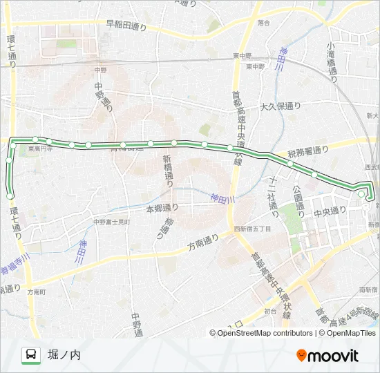 宿９１ Bus Line Map