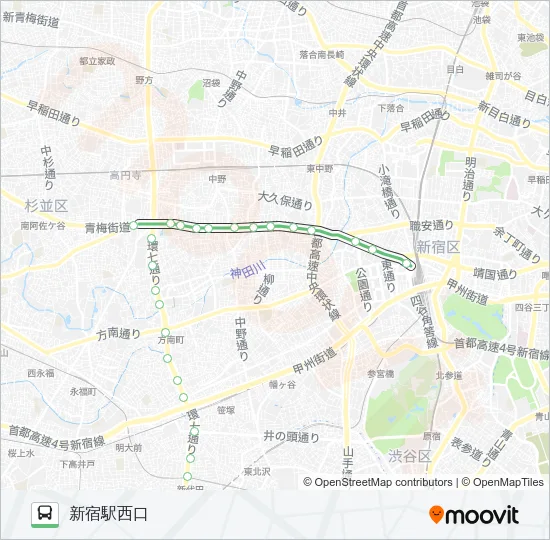 宿９１ Bus Line Map