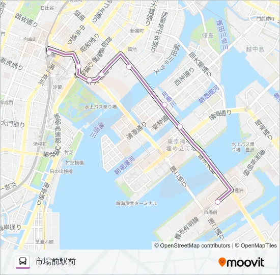 市０１ バスの路線図