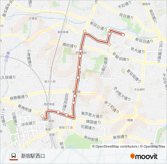 早７７ Bus Line Map