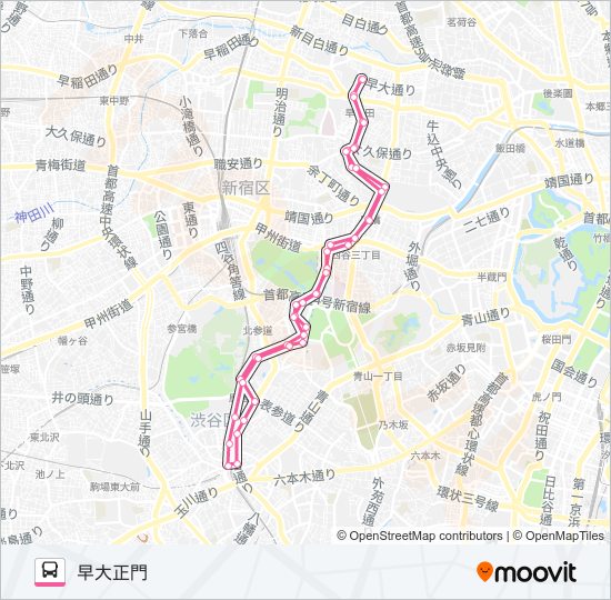 早８１ バスの路線図