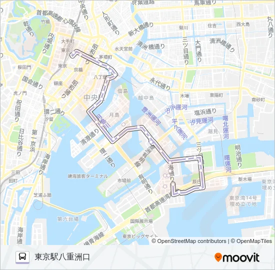 東１５ バスの路線図