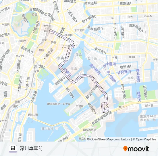 東１５ Bus Line Map