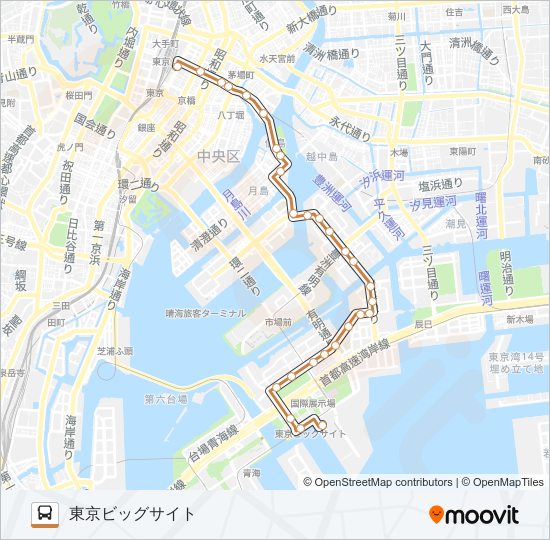 東１６ バスの路線図