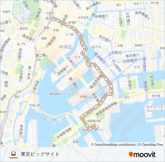 東１６ Bus Line Map