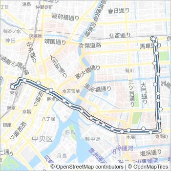 東２２ Bus Line Map