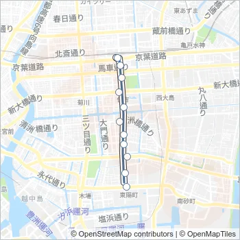 東２２ Bus Line Map