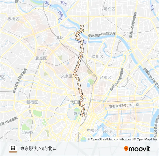 東４３ バスの路線図