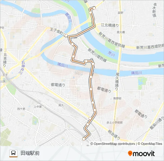東４３ バスの路線図