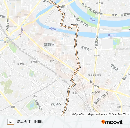 東４３ バスの路線図