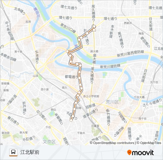 東４３ Bus Line Map