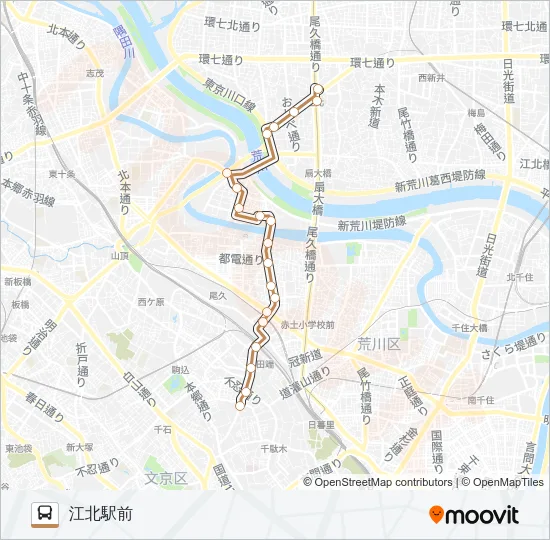 東４３ Bus Line Map