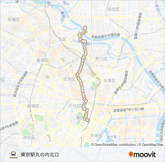 東４３ バスの路線図