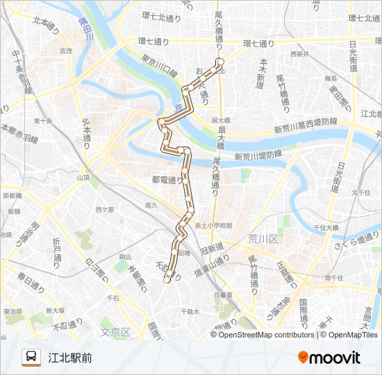 東４３ バスの路線図