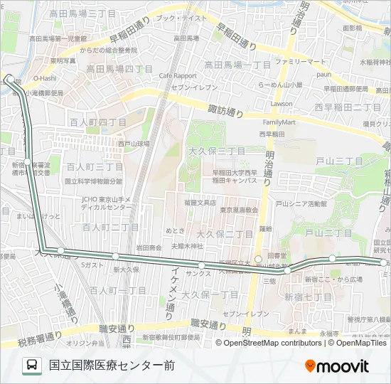 橋６３ バスの路線図