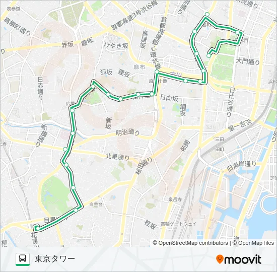 橋８６ バスの路線図
