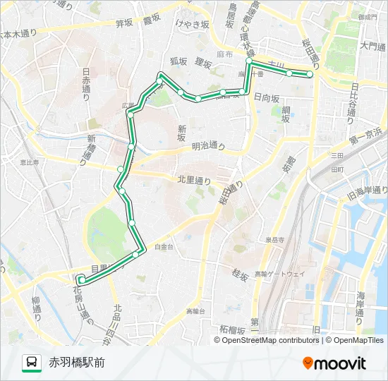 橋８６ バスの路線図