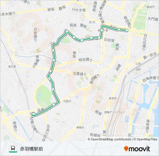 橋８６ バスの路線図