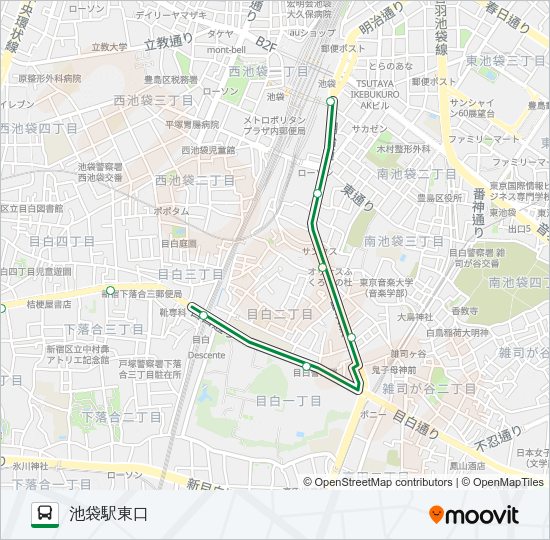 池６５ Bus Line Map