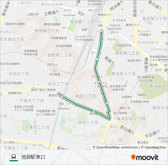 池６５ バスの路線図