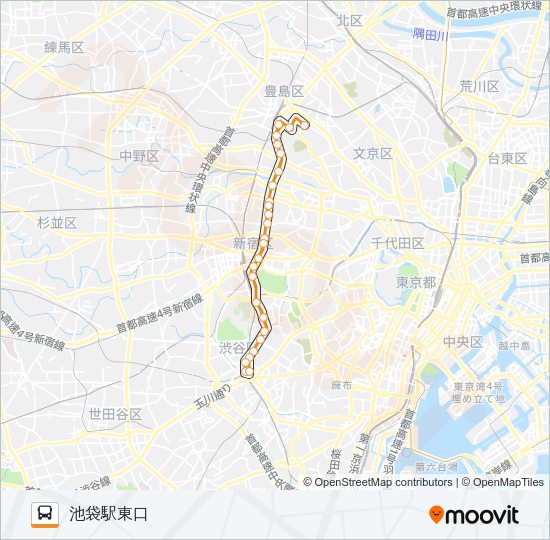 池８６ Bus Line Map