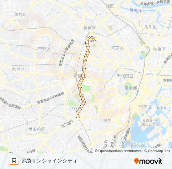 池８６ バスの路線図
