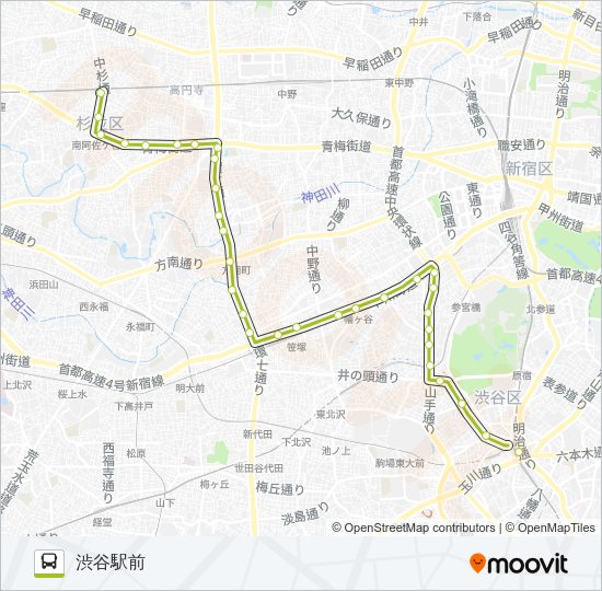 渋６６ Bus Line Map