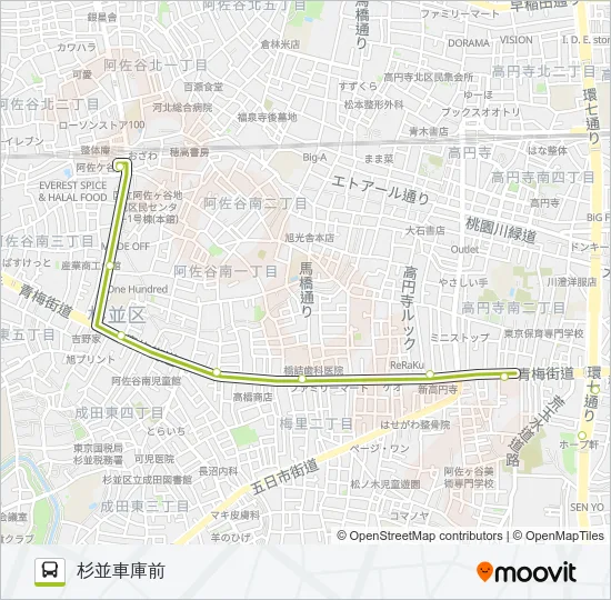 渋６６ バスの路線図