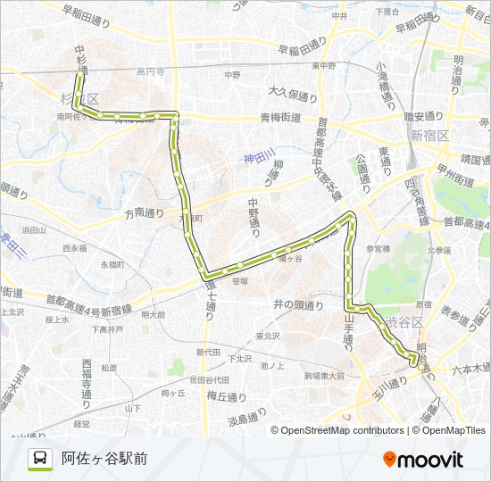 渋６６ Bus Line Map