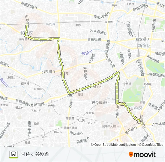 渋６６ Bus Line Map