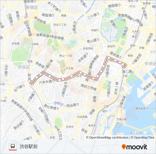 渋８８ Bus Line Map