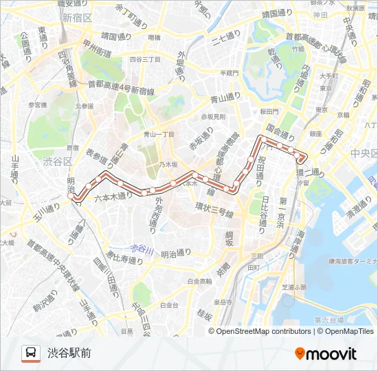 渋８８ Bus Line Map