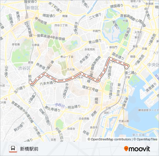 渋８８ バスの路線図