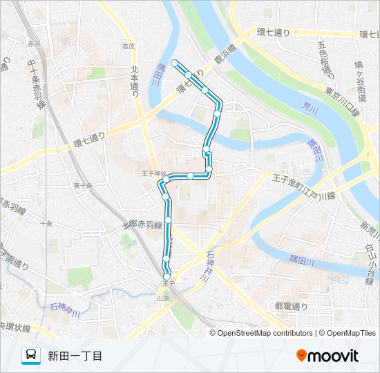 王４１ bus Line Map