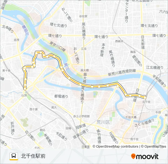 王４５ バスの路線図