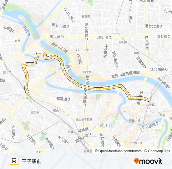 王４５ バスの路線図