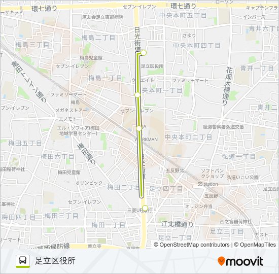 王４９ Bus Line Map