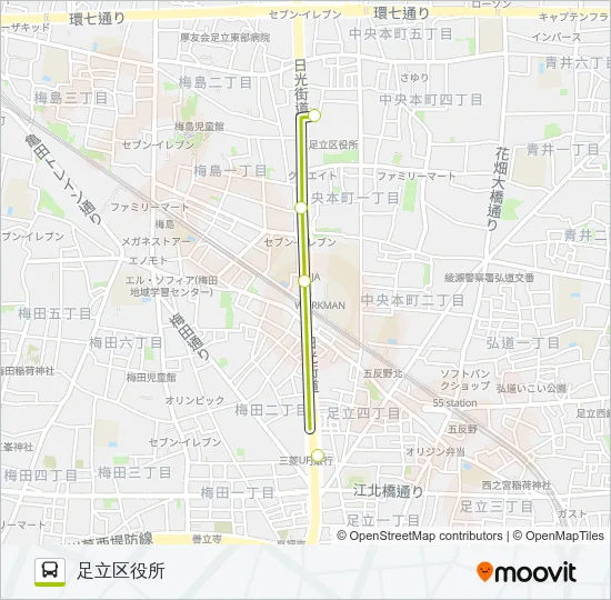 王４９ Bus Line Map