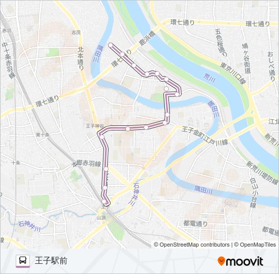 王５５ Bus Line Map