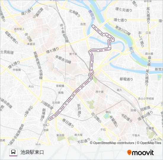 王５５ バスの路線図